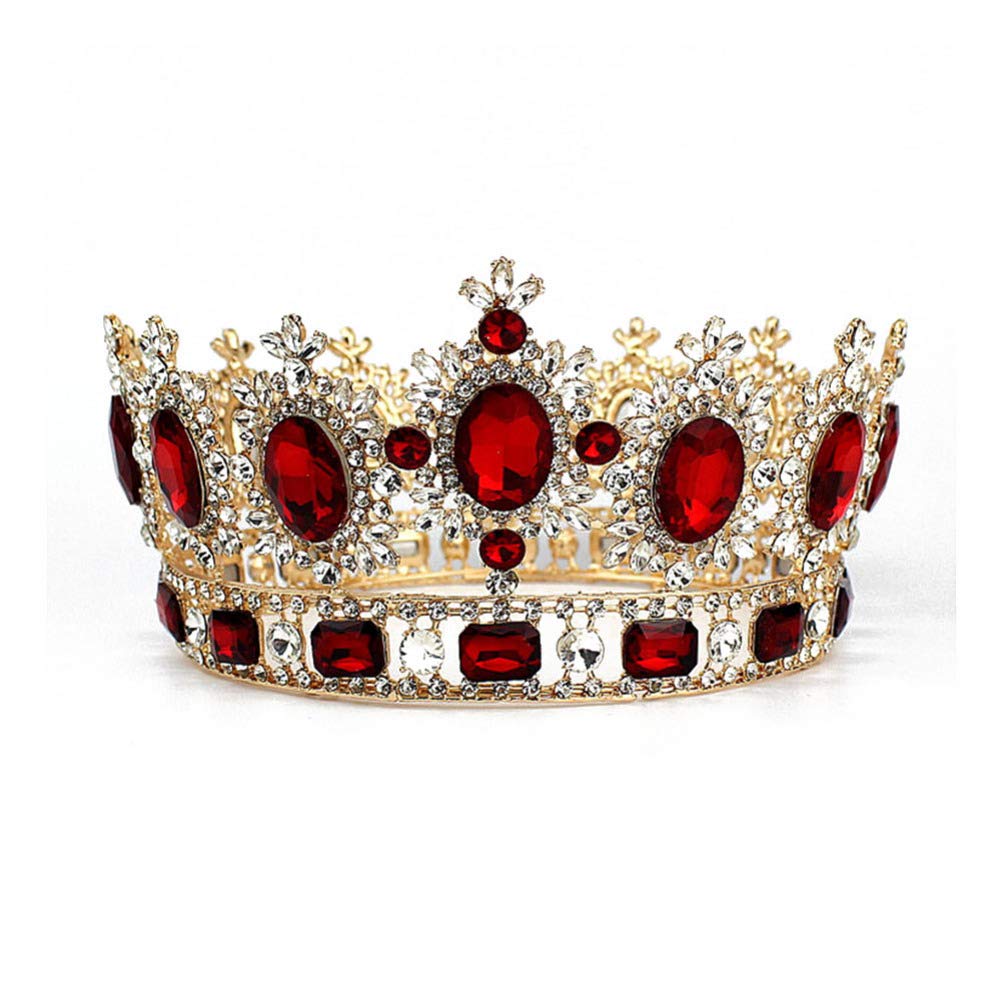 Corona de cristal tiara de boda barroca reina vintage redonda fiesta cumpleaños