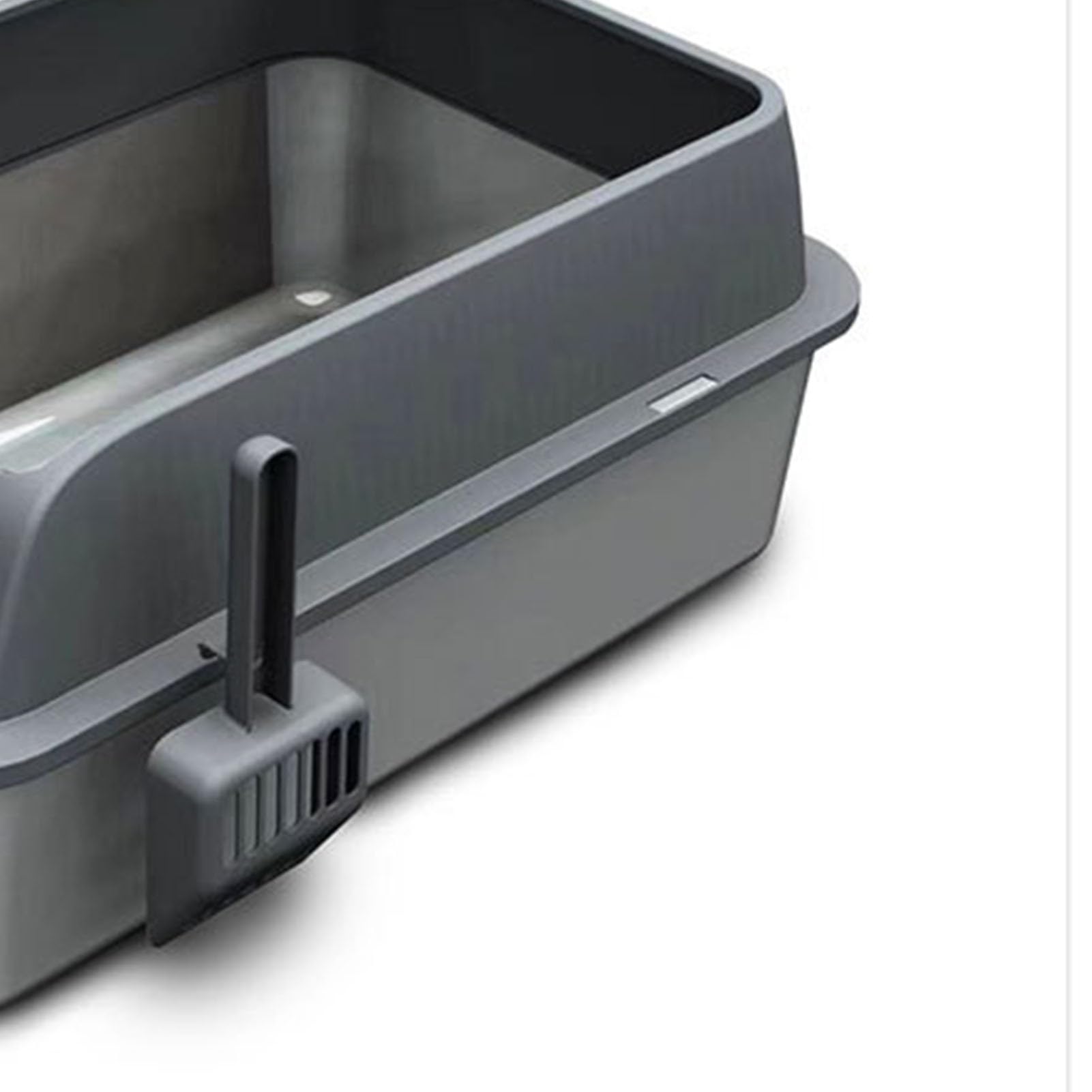 TOPINCN Caja de de Acero Inoxidable con Lados Altos, Pequeña | Diseño semicerrado de lados altos, material de acero inoxidable fácil de limpiar, construcción de protección contra