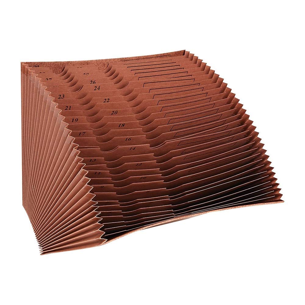 Staples Letha-Tone 119107 - Raccoglitore a soffietto, 1-31, colore: Marrone