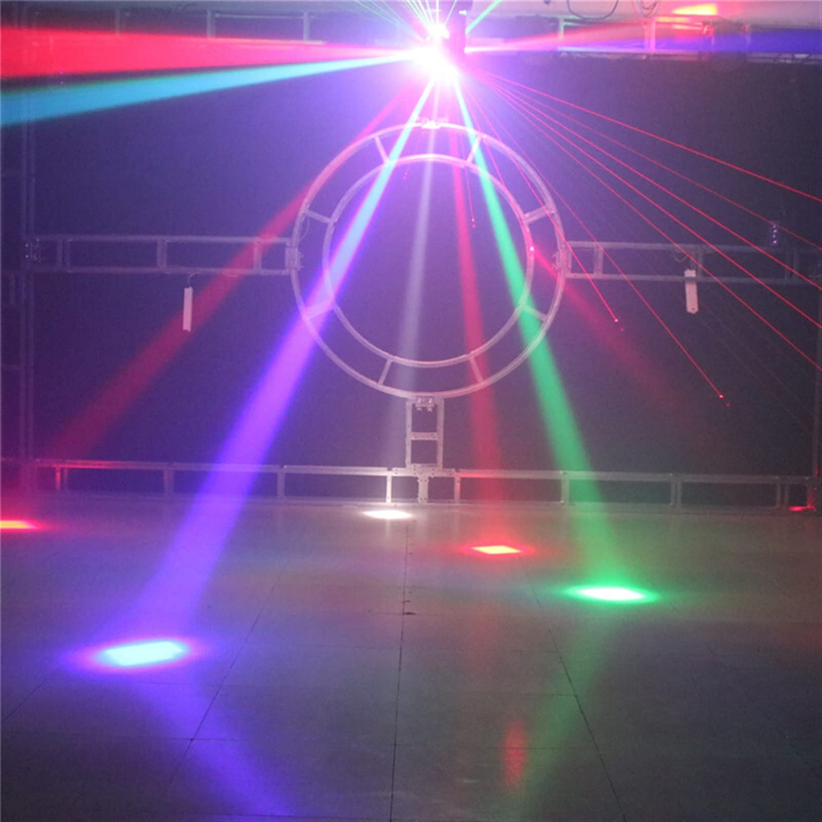 Luces de Escenario, DJ Luces de bola discoteca DIRIGIÓ Luz fútbol cabeza estroboscópica haz 3IN1 Iluminación la etapa demostración fiesta club nocturna