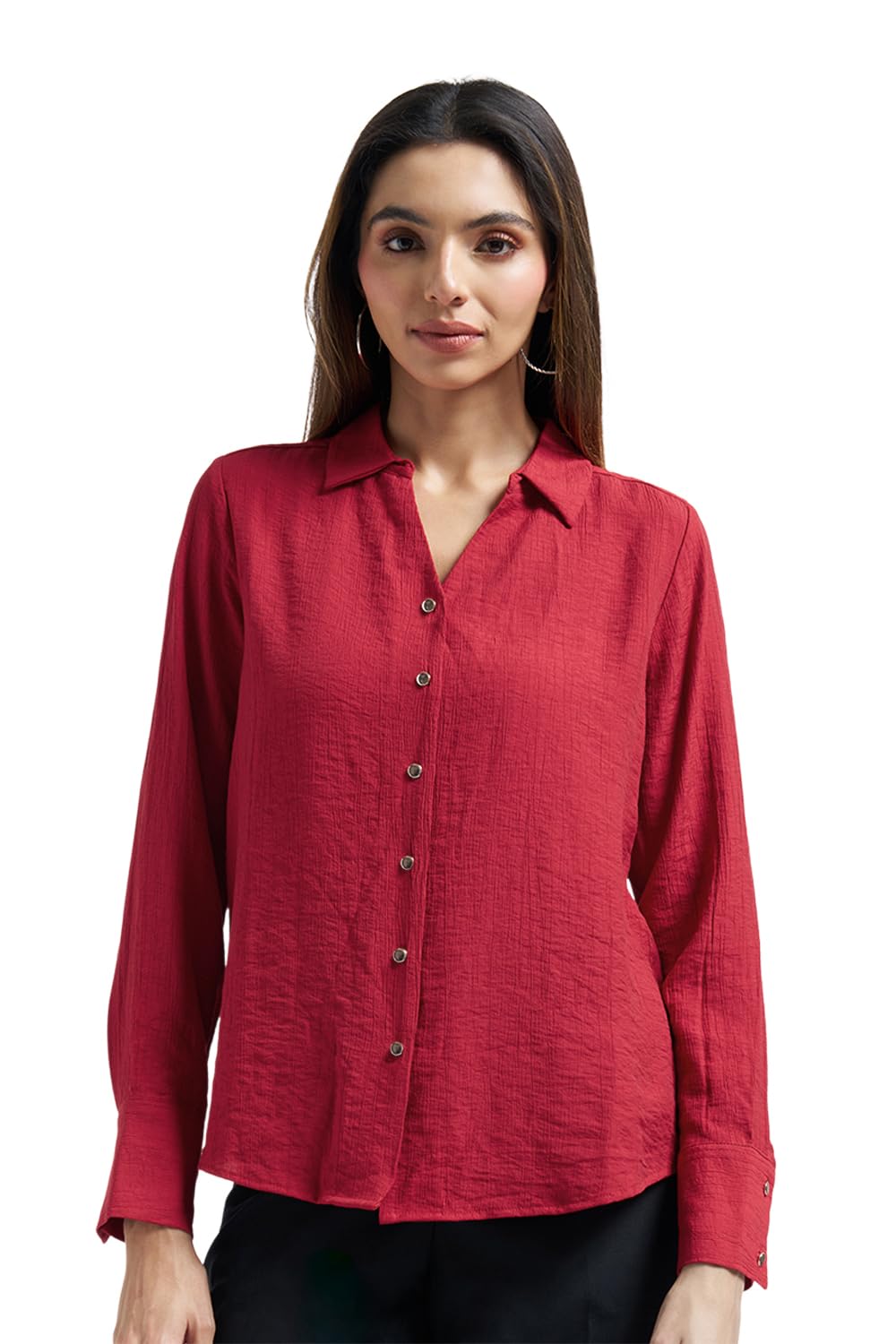 annabelle by pantaloons Women's 97% Polyester Printed Shirt | Regular Fit | Collar | Full Sleeve-picture-16