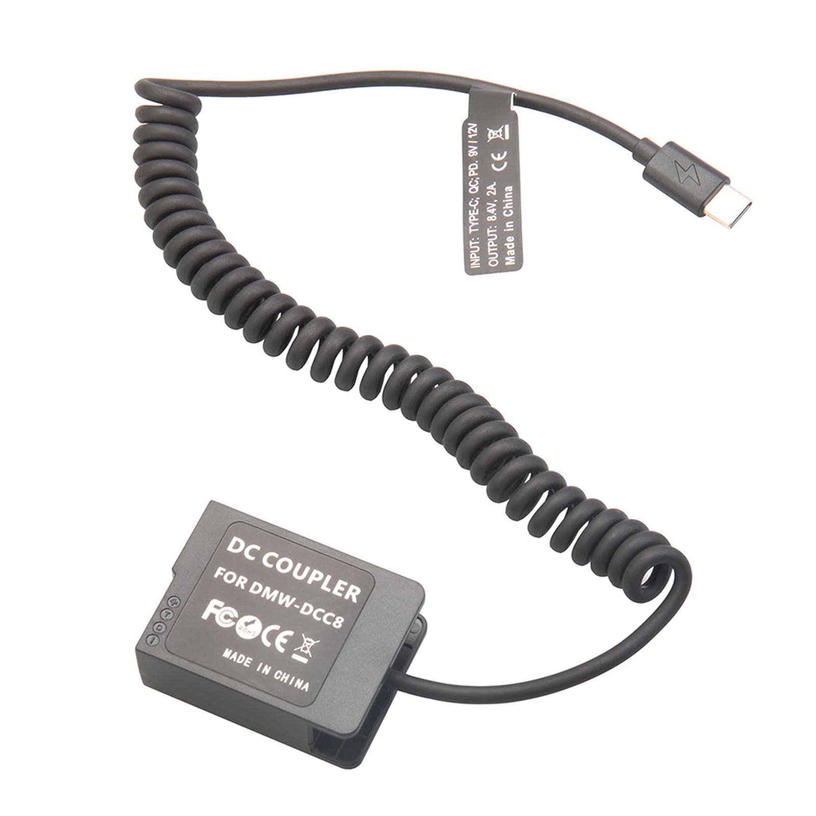Panasonic DMC−GX8 本体　電池　充電器　ストラップ　Lumix MYADDICTION Dummy Battery Adapter Spring Cable for Panasonic Fz200