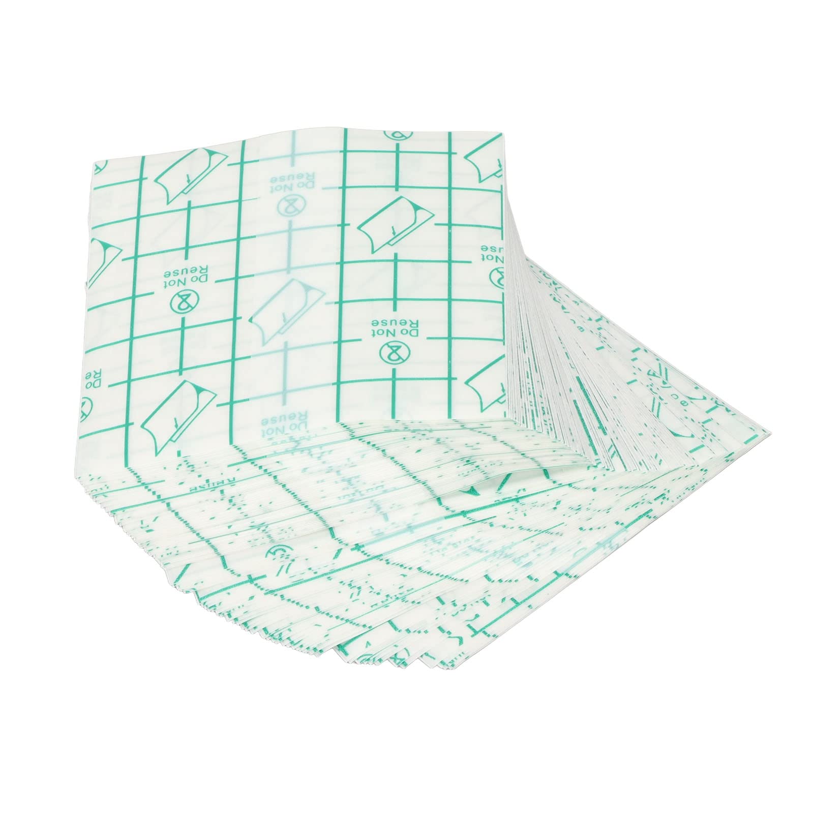 Cinta de Vendaje de Película Transparente de 100 Piezas, Vendaje de Película Elástica Transparente Desechable, Cubierta de Vendaje Impermeable Adhesiva (8 X 8 Cm)
