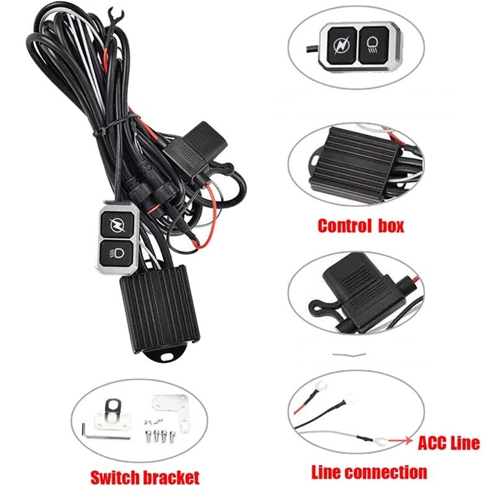 Motocicleta redondo Faros Antiniebla Auxiliares LED De Dos Colores Para CRF1100L