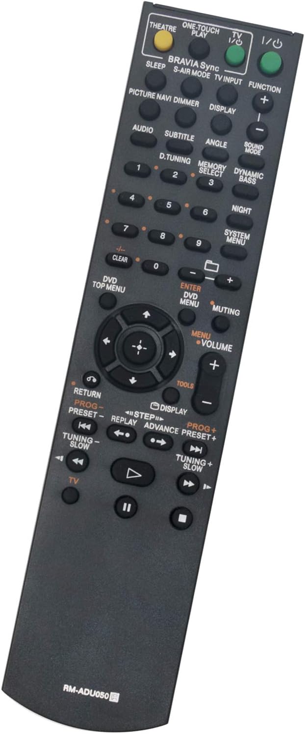 RM-ADU050 RMADU050 Remote Control Replace for Sony DVD Home Theatre System HCD-DZ880W HCD-DZ780 HCD-DZ280 DAV-TZ300 DAV-TZ200 DAV-TZ100 DAV-DZ880W DAV-DZ880 DAV-DZ780