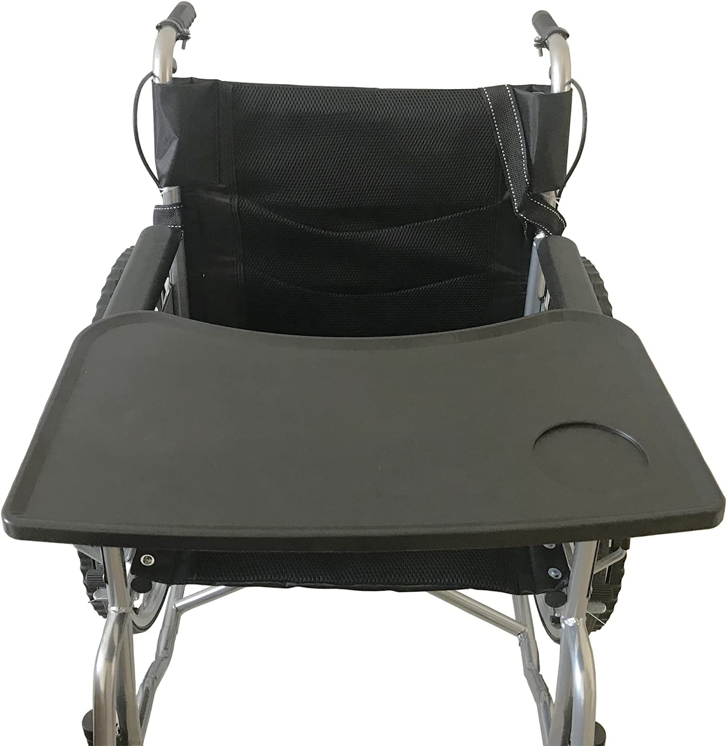 Photo 1 of *SEE NOTES Wheelchair Tray, Detachable Wheelchair Table Removable Adult,Mobility Accessory Attachment Cup Holder Durable, Wheelchair Accessories,Fits Wheelchair Arms of 16" - 20", with Secure Straps