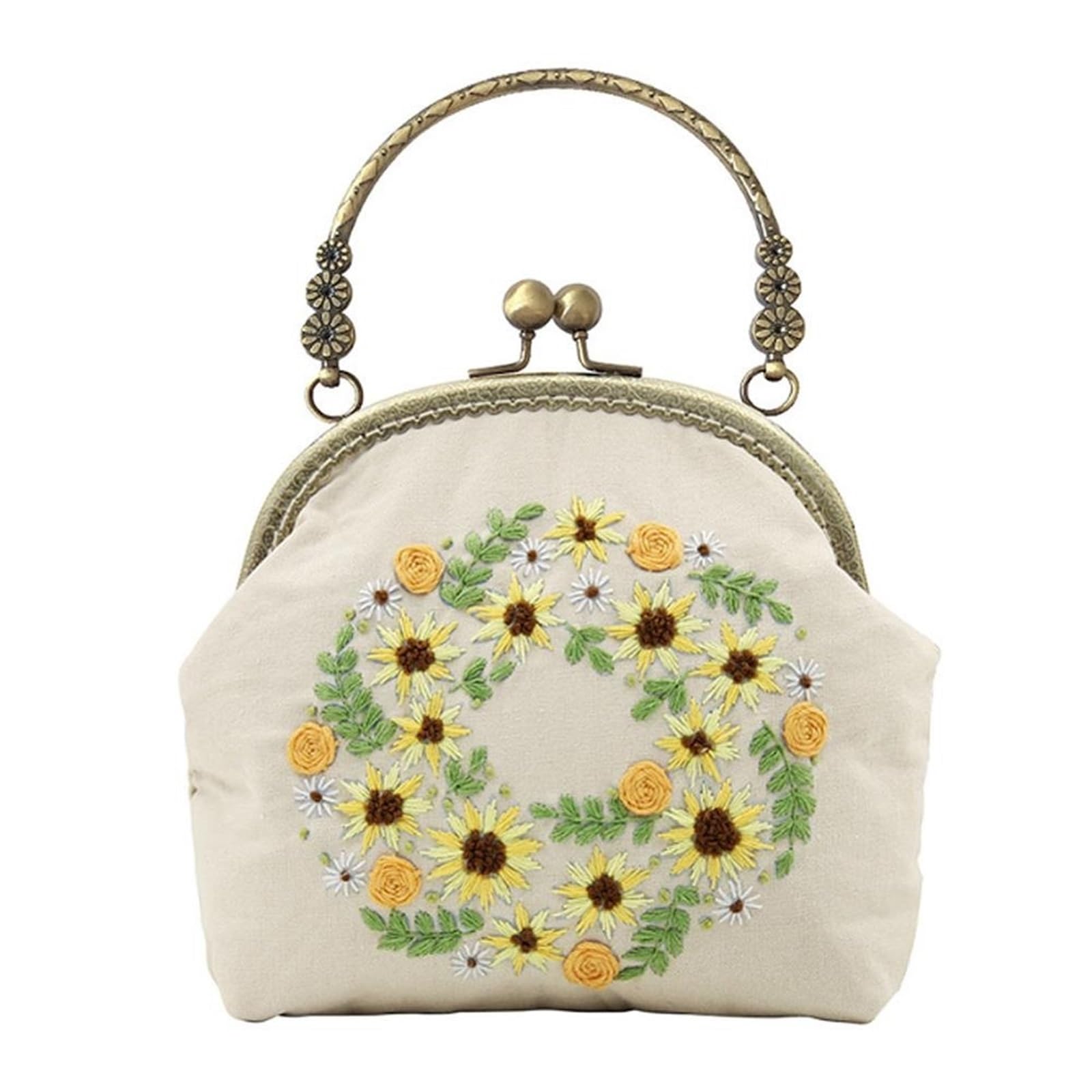 FBHFSUIEF Kit da ricamo, con motivi di piante fiori fai-da-te(Color 03)