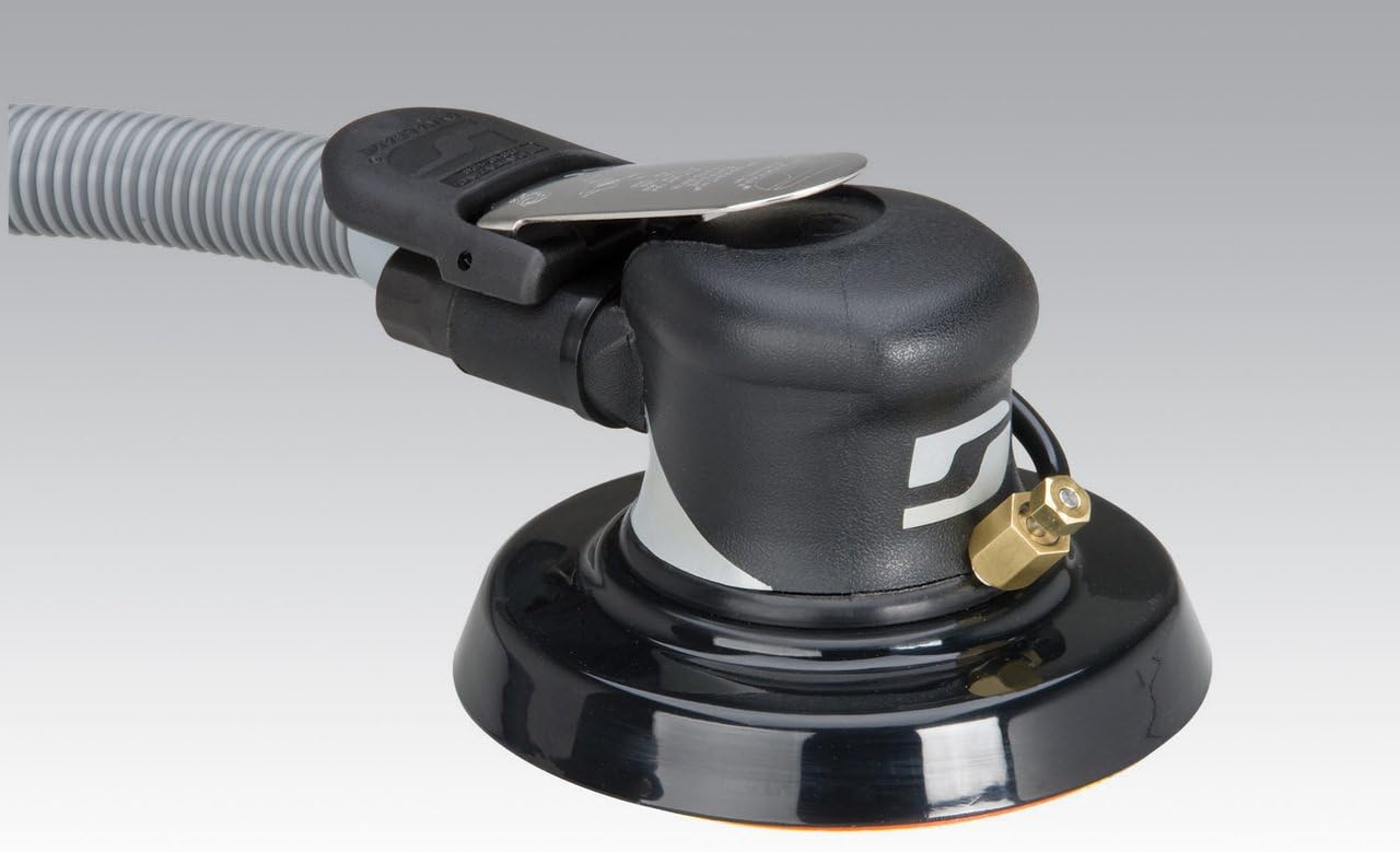 Dynabrade 57573 5" (127mm) Wet Dynorbital Supreme Random Orbital Sander, Deluxe, .24 hp, 10000 rpm, 3/16" (5mm) Dia. Orbit, Rear Exhaust, 5/16"-24 Spindle Thread