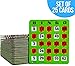 Regal Bingo Bulk Bingo Cards with Sliding Windows - Reusable Large Print Bingo Game Cards for Adults Large Group - 25 Pack, Green