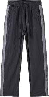 OULIWANGLUO Men's Multi-Pocket Lightweight Sweatpants Mid-Waist Elastic Breathable Straight Trousers Loose Quick-Drying Slacks