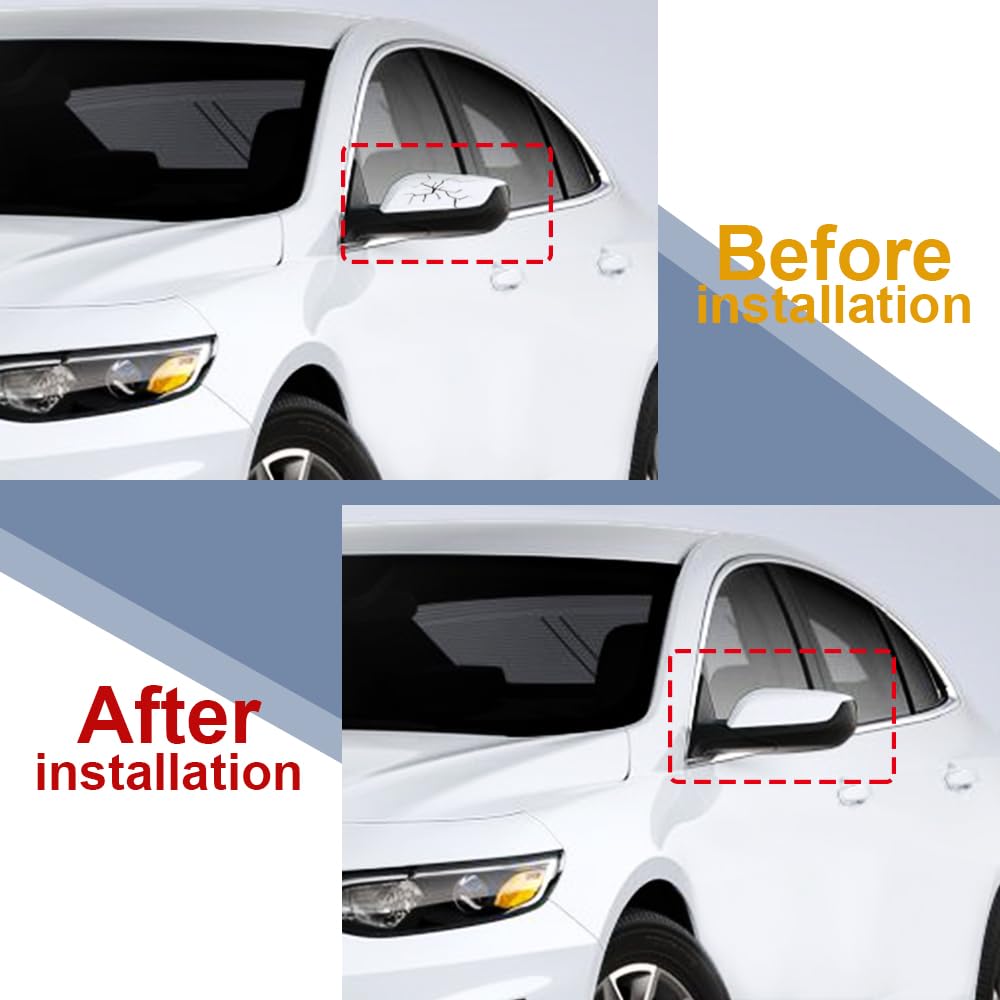 Amazon.com: Mirror Cover Cap White Driver & Passenger Side 