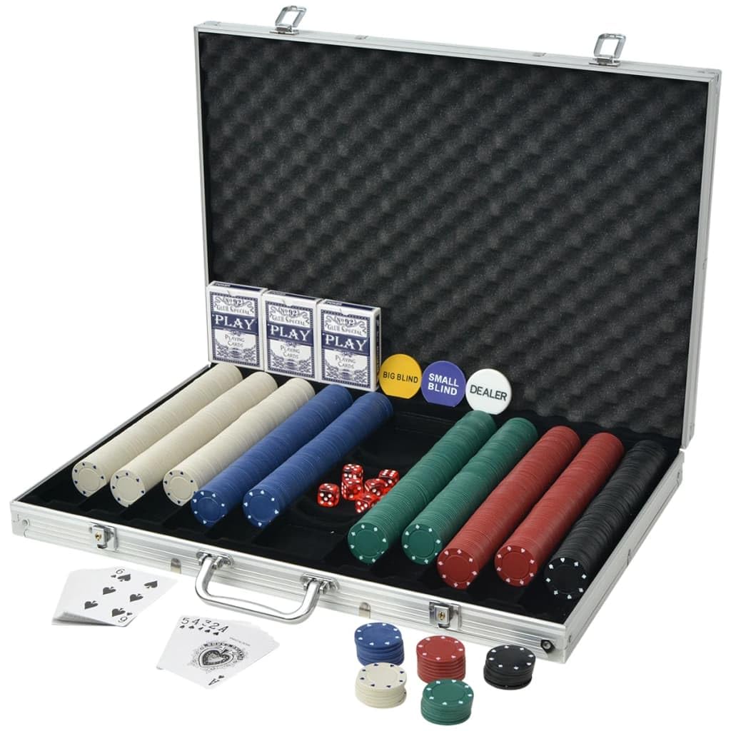 Générique Jeu de Poker avec 1000 jetons Aluminium,Jeux & Jouets,Jeux,Jetons & malettes de Poker,6.5 KG,80181