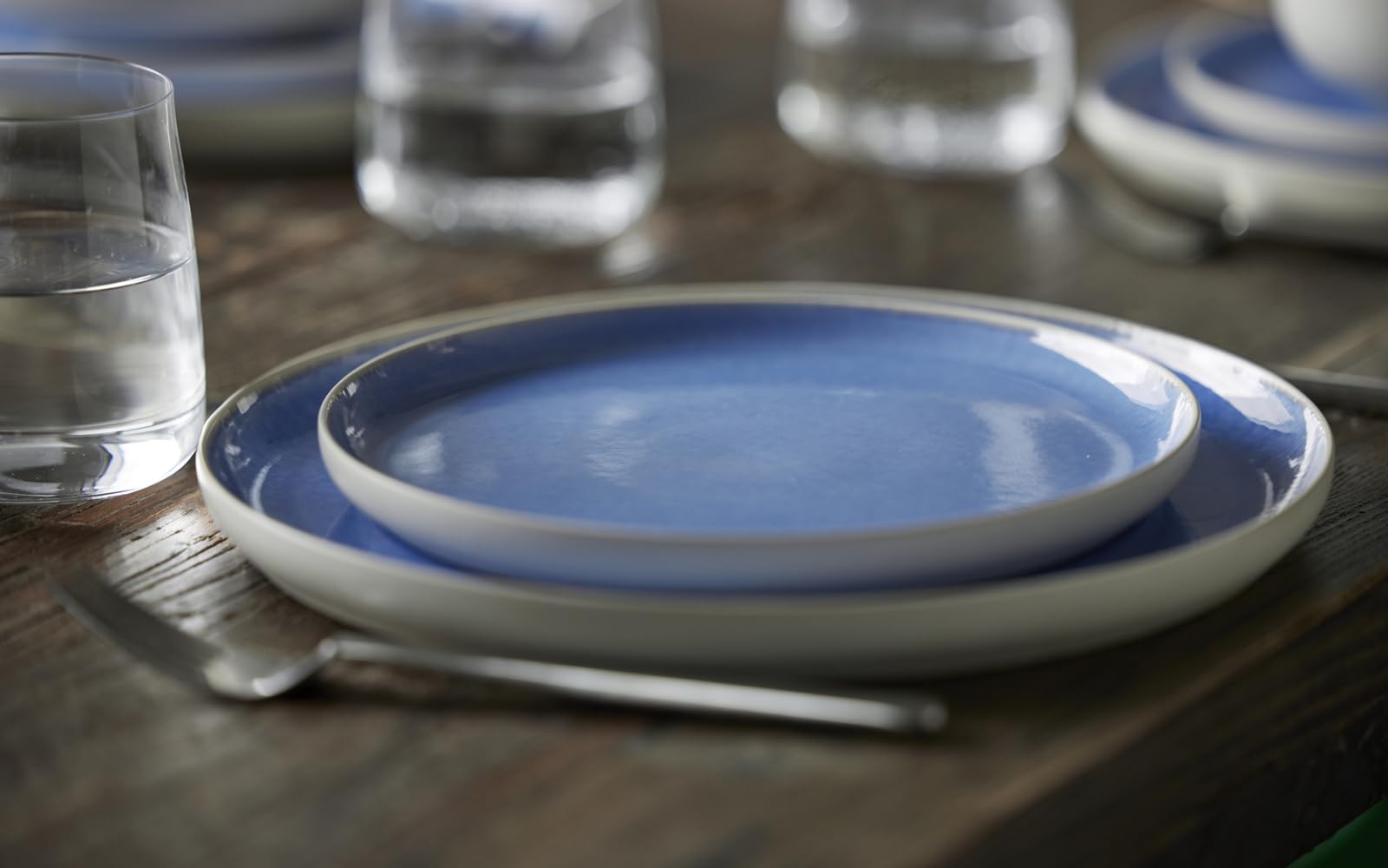 Studio Round North Yemek Tabağı Dia 27 cm Mat Beyaz/Parlak Nehir