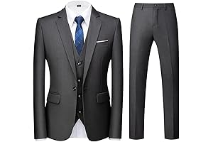 Mens Suits Regular Fit 3 Piece Perfect for Wedding and Prom