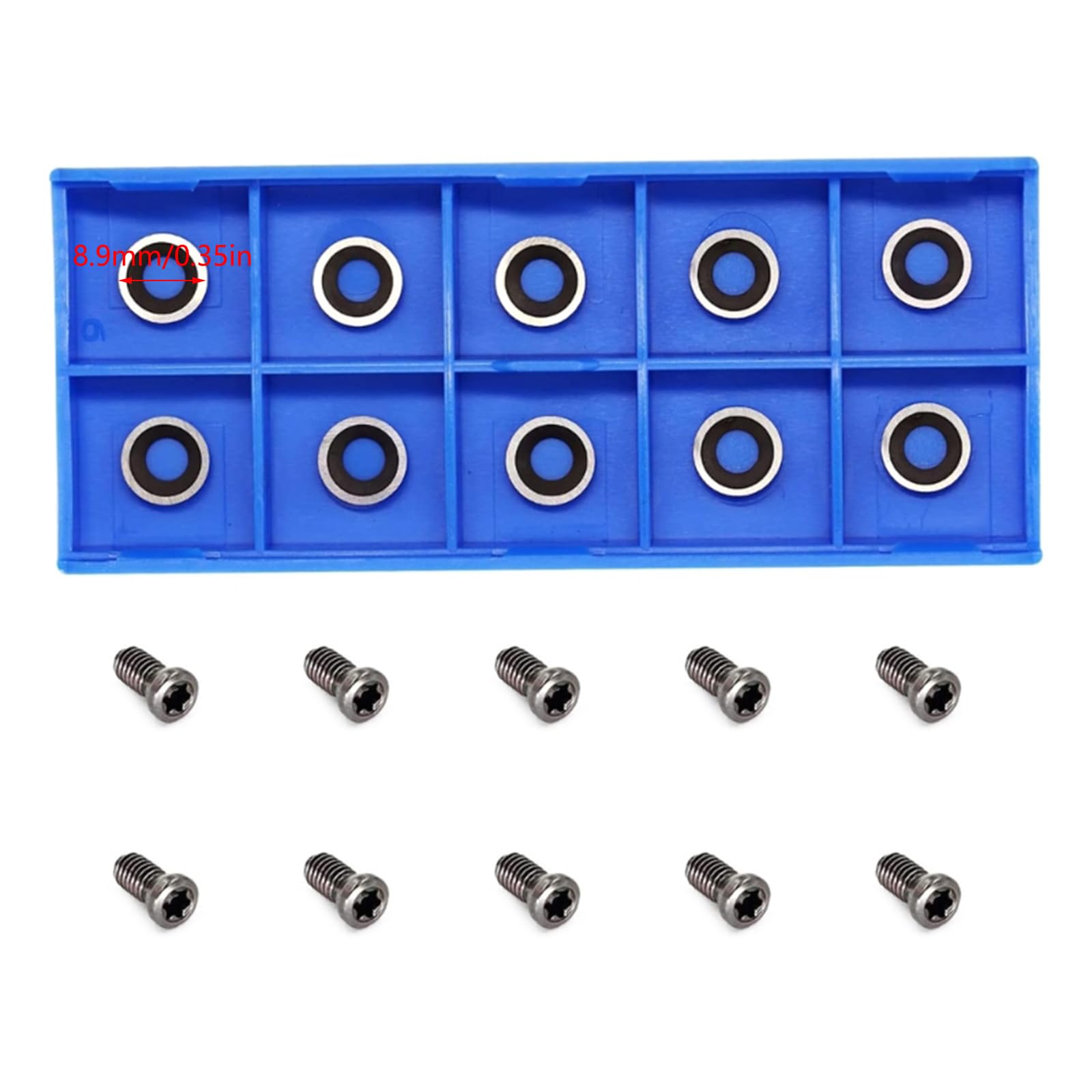 Ci5 8,9 mm runde Einsätze für Drehmaschine, Holzbearbeitung, Finisher Hollower Werkzeuge, Ersatz-Set