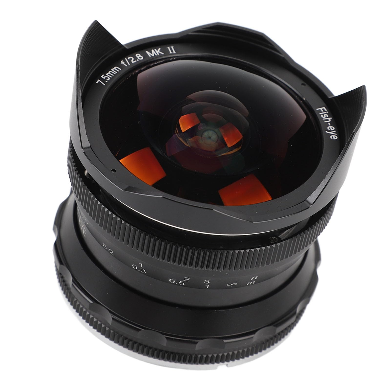 Obiettivo F2.8 Fisheye da 7,5mm, Obiettivo Fisso con Messa a Fuoco Manuale Grandangolare con 10 Lame a Diaframma per Fotocamera Mirrorless E Mount per A7 A7II A7R A7RII A7S A7SII