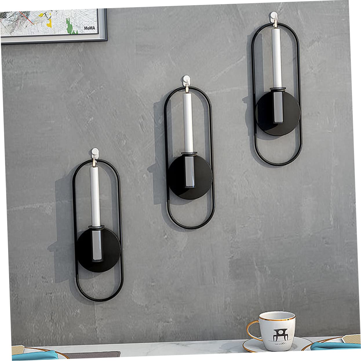 PRETYZOOM Candle Sconces Wall Mount Iron Decorative Holder Elegant Wall Perfect Home Decor