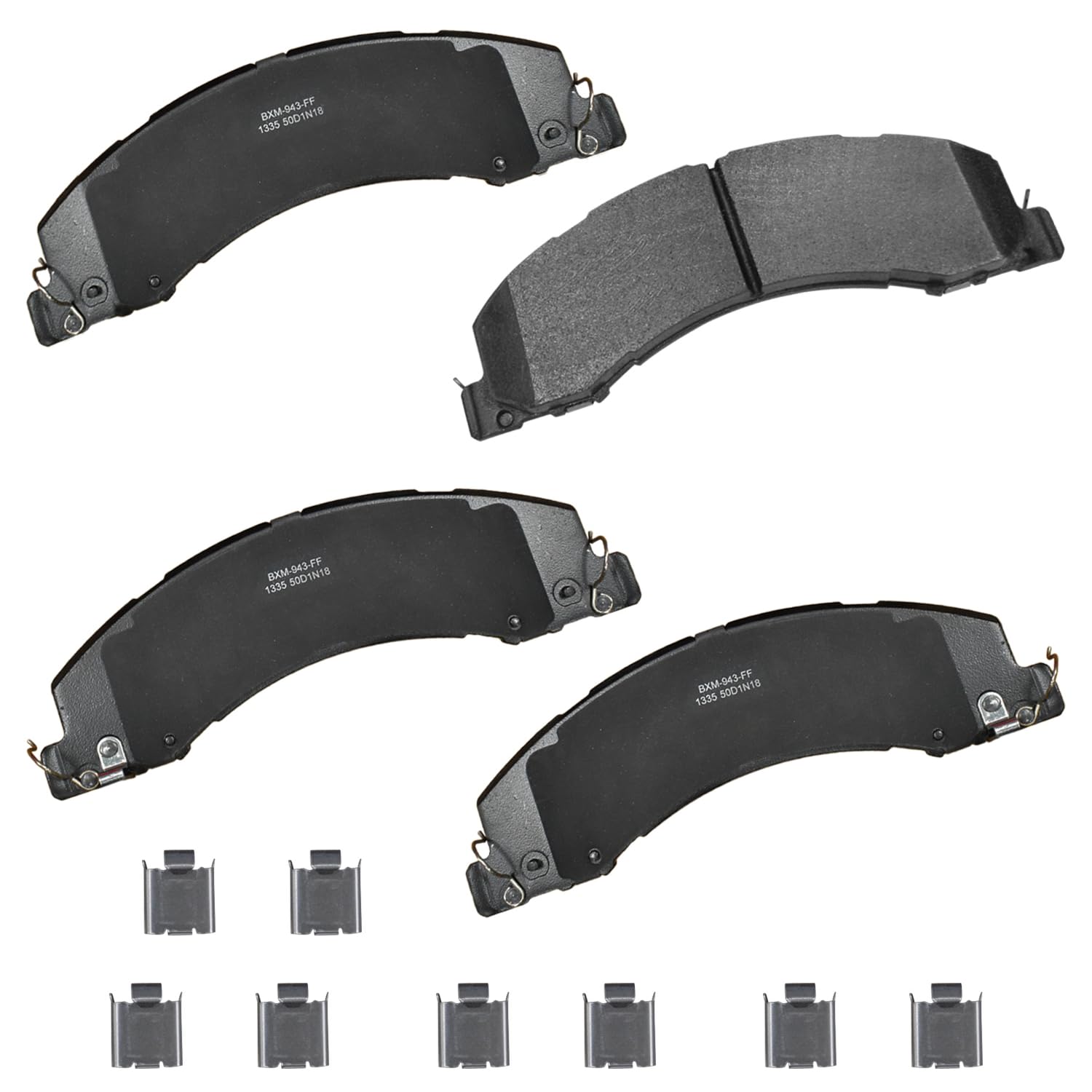 Bendix Premium SBM1335 Semi-Metallic Brake Pads for Dodge Ram 4500 2010-2008,5500 2010-2008,700 2018-2017,4000 2018-2015,4500 2023-2011,5500 2023-2011,Sterling Truck Bullet 45 2010-2008,55 2010-2008