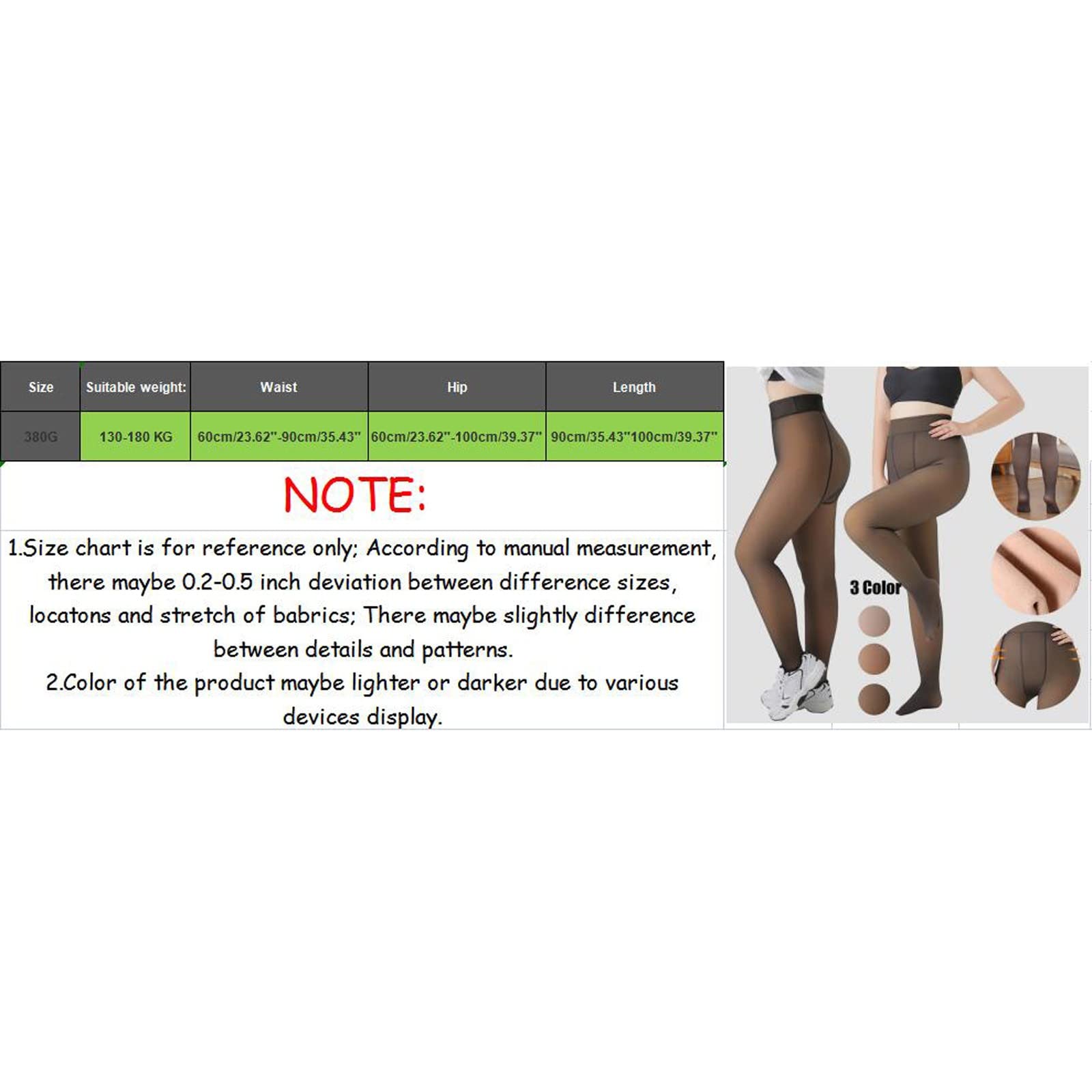 2 collant da donna termostatici invernali, collant di peluche, collant trasparenti, in pile, leggings invernali finti, traslucidi, caldi, per 0 ~ 10 ℃
