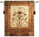 Manual Crimson Blossom Grande Tapestry Wall Hanging, 35 X 41-Inch