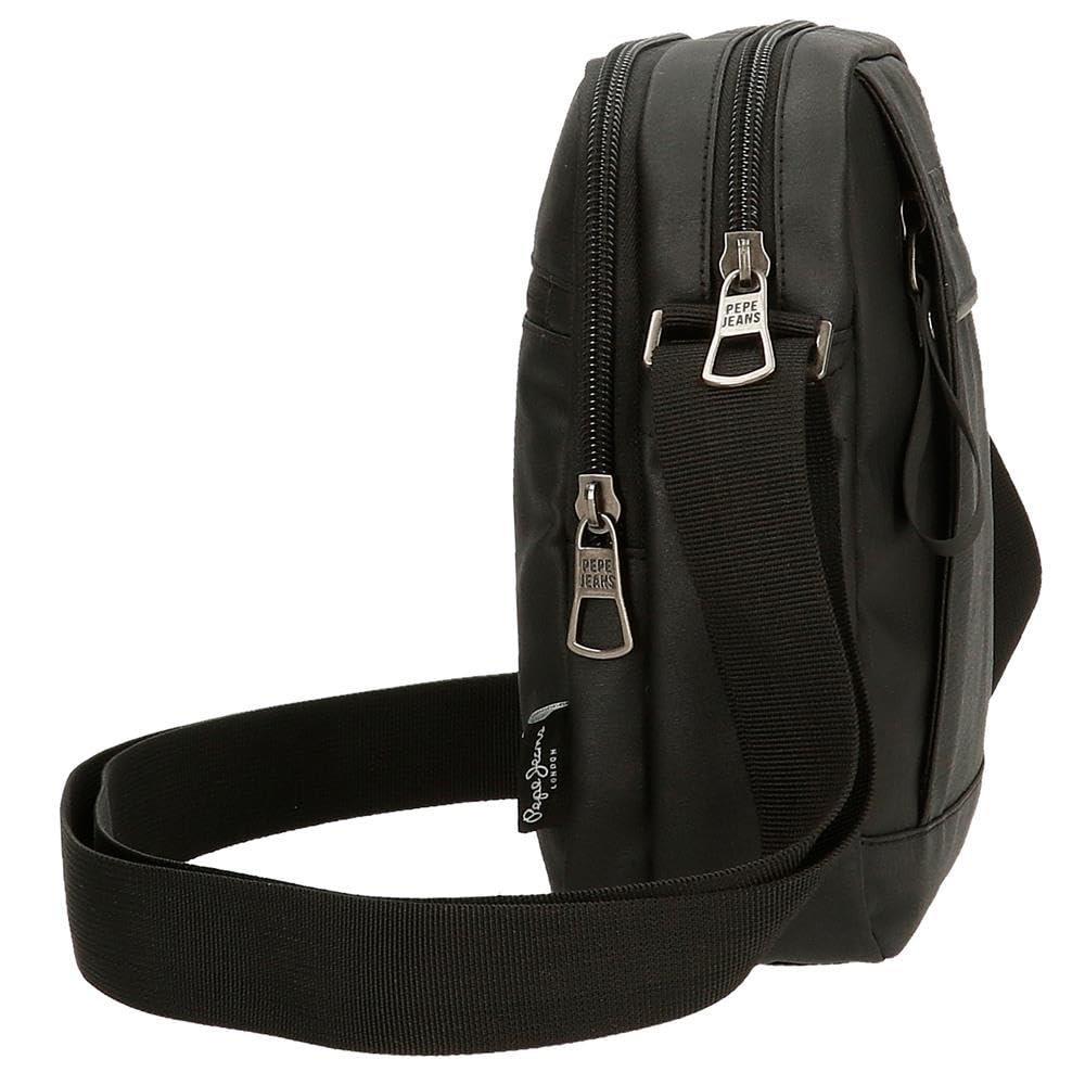 Pepe Jeans Dortmund Umhängetasche, grau, 17 x 22 x 7,5 cm, Baumwolle, Polyester und PU. 2,81 l von Joumma Bags, grau, Talla única, Umhängetasche