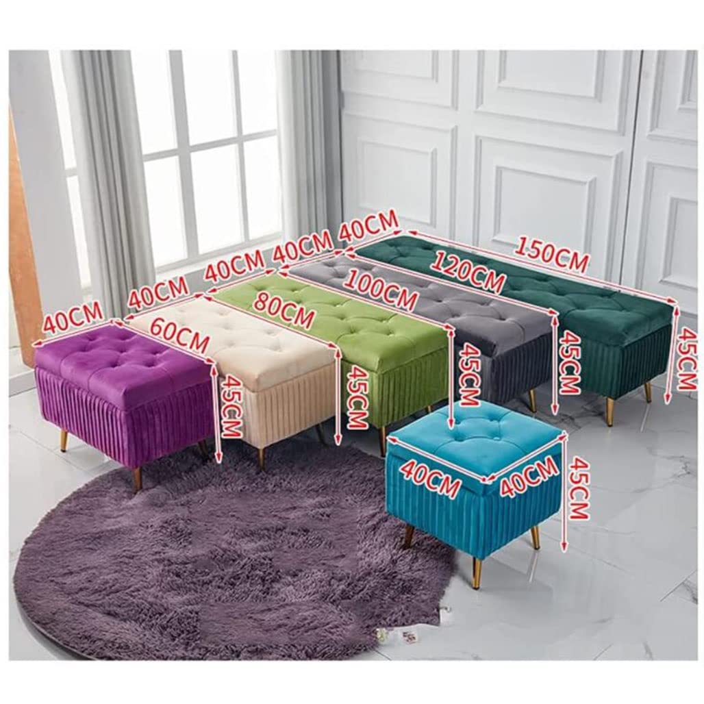 Banco de Almacenamiento Banco de Entrada otomana de Almacenamiento Asiento Acolchado Cama otomana Taburete de pie Corto Otomanas Plegables Reposapiés Resto Asiento Acolchado para d