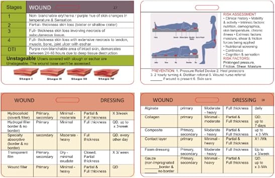 Wound Care Nurse Reference Badge 2 Cards - Wound Assessment & Dressing, Pressure Injury Risk Factors, Pressure Injury Prevention - Wound/OSTOMY Nurse, Nursing Student Clinical
