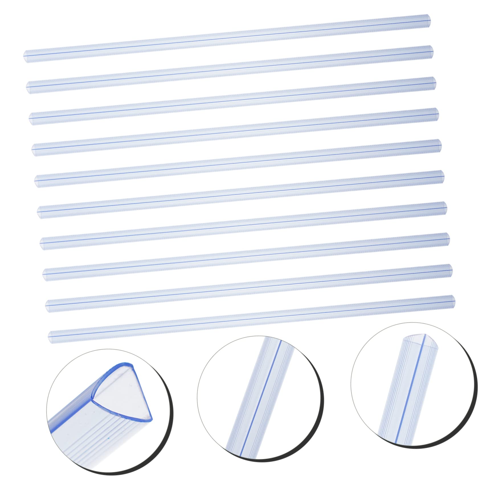 NUOBESTY 4 Ensembles Barres De Transparentes Pour Reliure De Documents Baguettes Coulissantes Pratiques Pour Étudiants Et Enseignants 10 Pièces * 4