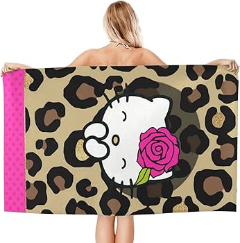 d*9様 激レア 1998年 ヒョウ柄 サンリオ ハローキティ バスタオル Vi d