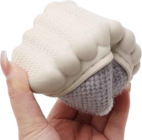 Miniatura 7 de WILLFUN Pantuflas de forro polar unisex para niños y niñas, zapatos cálidos de invierno para interiores y exteriores para niños pequeños