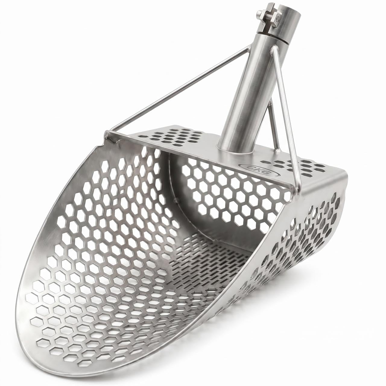 CKG Colador de arena para detector de metales profesional, pala para búsqueda de tesoros en la playa, compatible con detectores de metales, accesorios robustos para hallazgos precisos, Pro