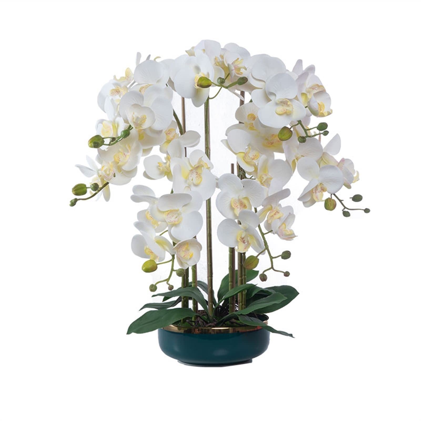 DFGHNBVC Simulation Flower Dried Flower Phalaenopsis Artificial Flower Simulation Butterfly Orchid Bonsai Flower Arrangements With Ceramic Vase Decoration Home Kitchen Bedroom.C