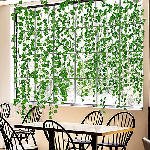 Artflower 8 Pcs 56Ft Fake Vines For Bedroom Fake Ivy Vines Greenery Garland Artificial Ivy Leaves Fake Hanging Plants For Office Garden Wedding Wall Room Decor #TOP7