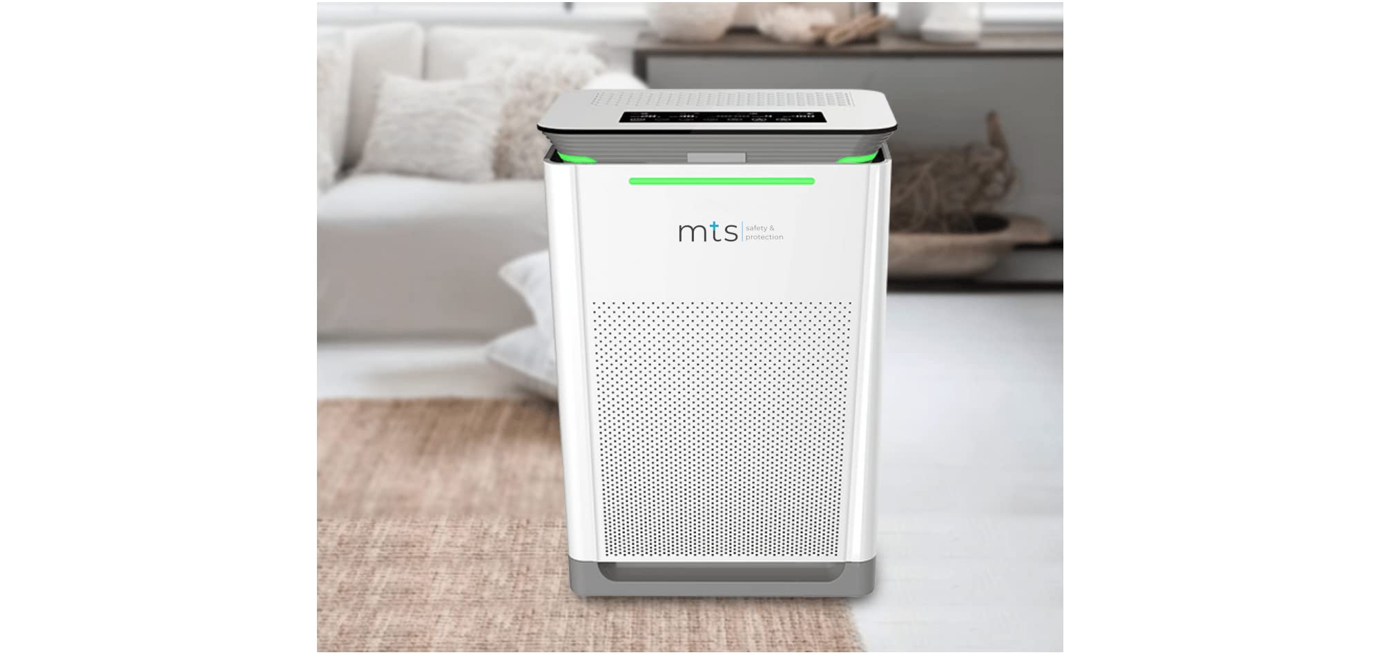 Oczyszczacz powietrza MTS Safety&Protection. CADR 600 m3/h, filtr True H13 HEPA, czyści 99,97% wirusów, pyłków, kurzu, dymu i alergii. Oczyszczacz powietrza z lampą UV, nawilżaczem i jonizatorem