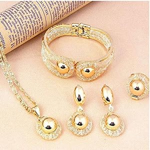 Oulensy – Collier Costume Set Africaine Fashion Party Femmes Dubai Plaqué Or Parures