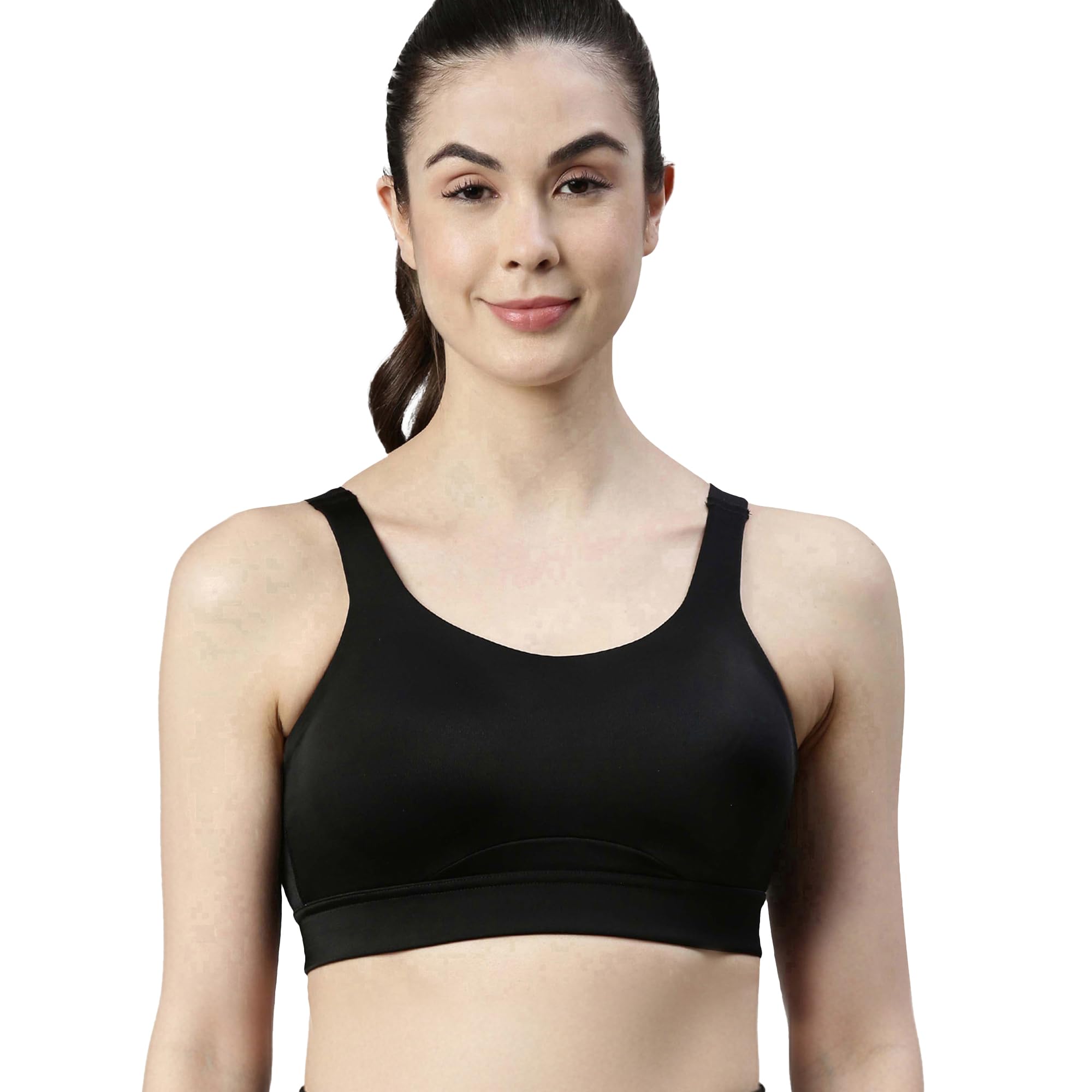 enamor Women's Polyamide Sports Bra - High Impact, Padded, Non-Wired, Full-Coverage, U-Shaped Back and Detachable Straps-picture-39