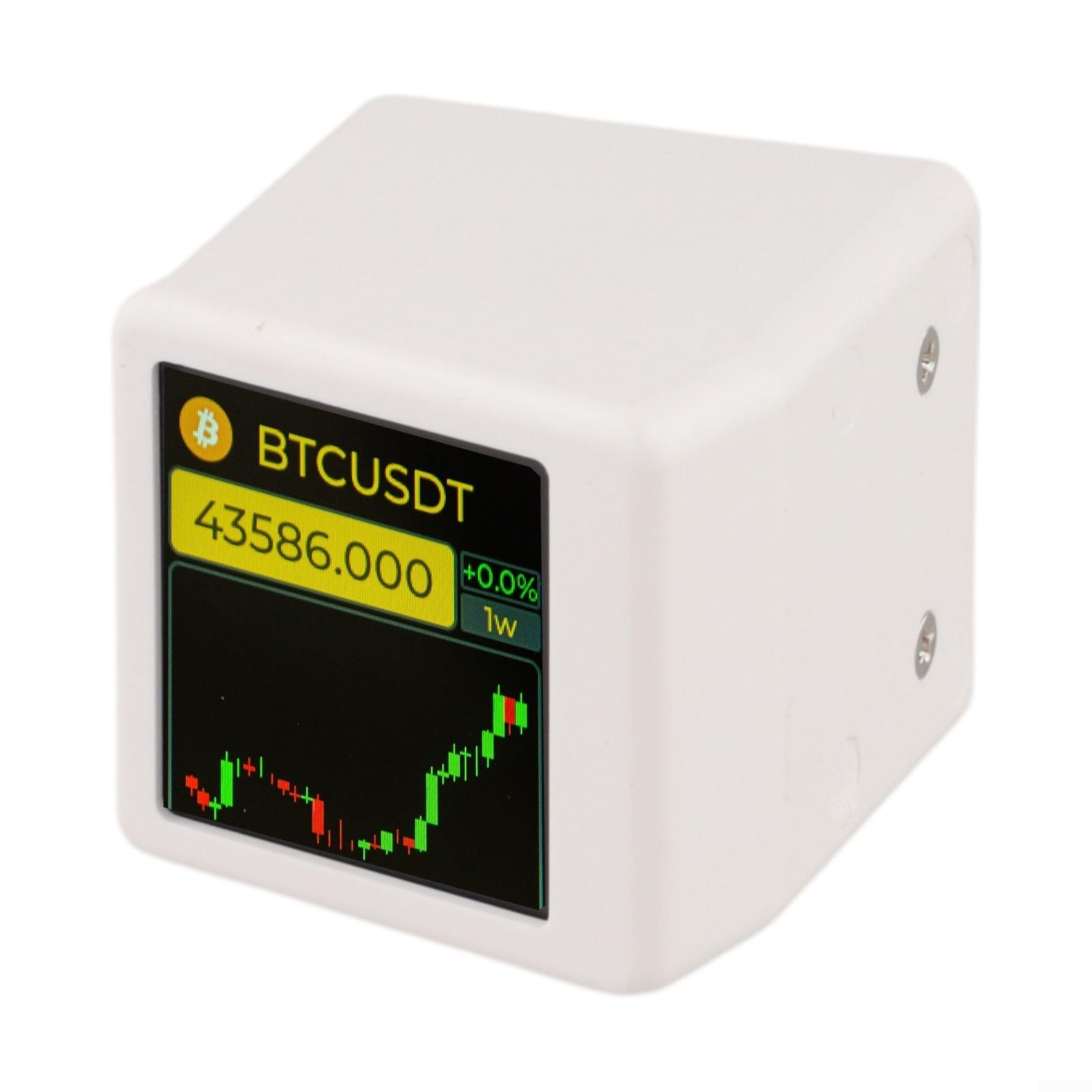 GeekMagic NerdMiner Smalltv PRO Aktie, Echtzeitpreis mit Wetteruhr, WiFi-Desktop-Gadget für Geldwechsel, ABS-Gehäuse, Typ-C-Power, Weiß