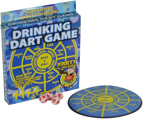 Fairly Odd Novelties Juego de beber dardo: tomar un tiro divertido fiesta universitaria alcohol alcohol alcohol juego grupal, azul (FON-10033)