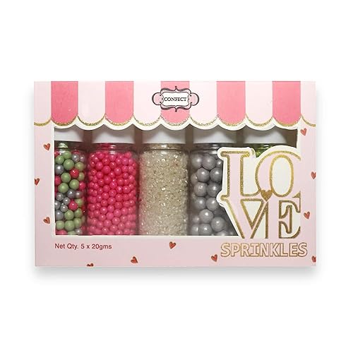 Sprinkles Confect - Gránulos para decoración de pasteles y cupcakes, paquete surtido de 5 gránulos de mezcla de bolas de discoteca de bosque