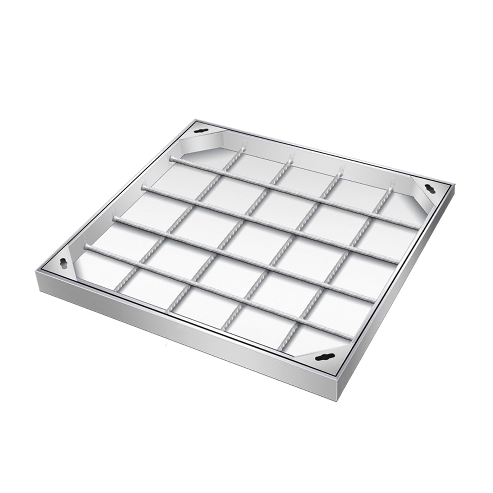 GLDYTVF Heavy-Duty Square Stainless Steel Pit Cover - Durable t Cover for Septic Tanks, Perfect for Outdoor Pathways, Drainage Access, and Heavy Load Inspections.