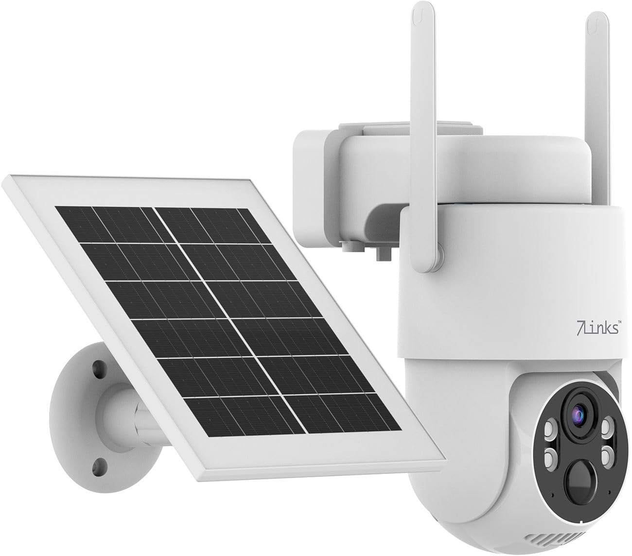7links Überwachungskamera: 4G/LTE-Akku-Außenkamera mit eSIM & 5 Jahren Datenflat, 2K, Solarpanel (Überwachungskamera SIM, LTE Kamera eSIM, Flat)