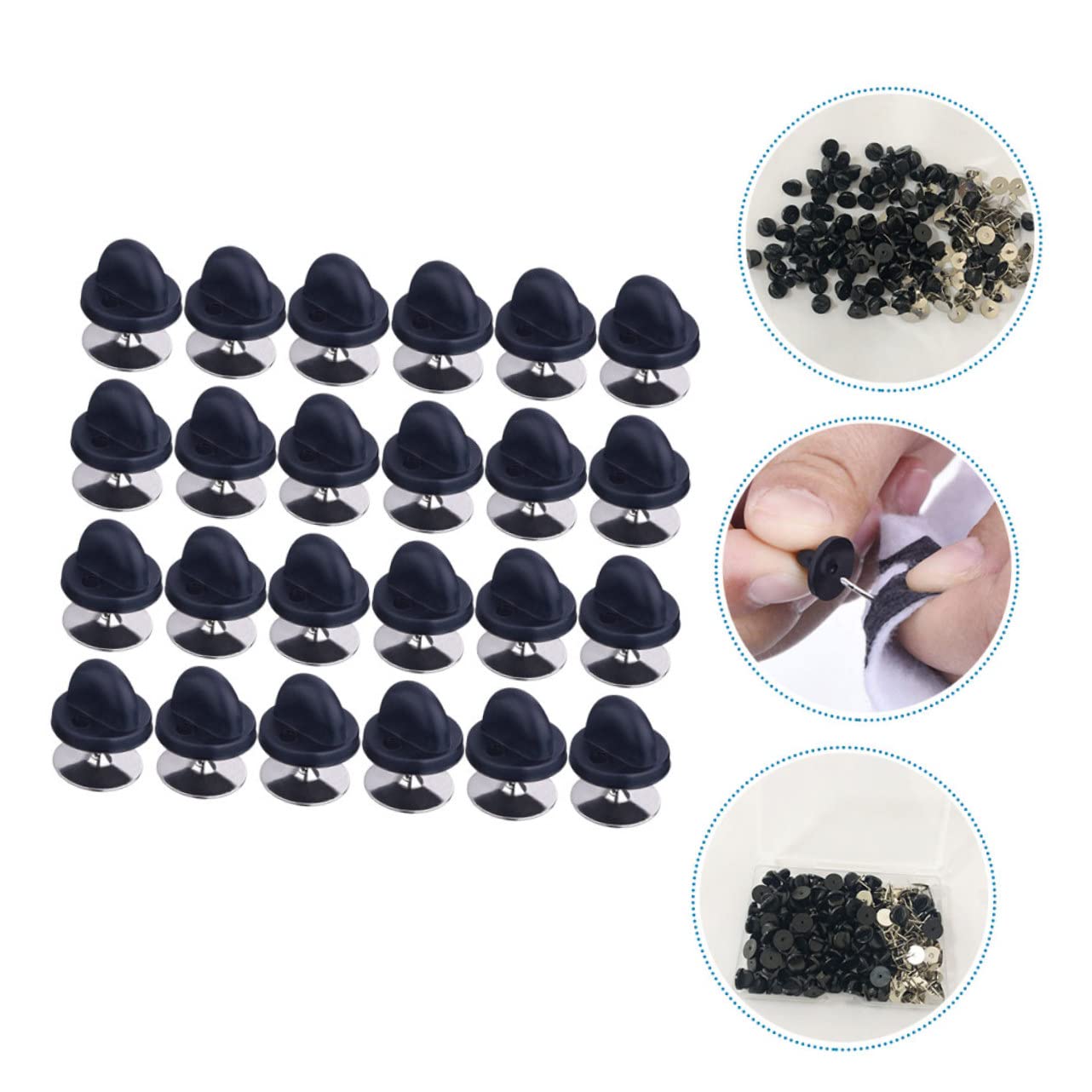 SHINEOFI 300sätze Pin Rückseiten Für Broschen Krawatten Hüte Multifunktionale Runde Sicherheits-pin Backs Für Bastelbedarf Und Einfach Zu Verwenden