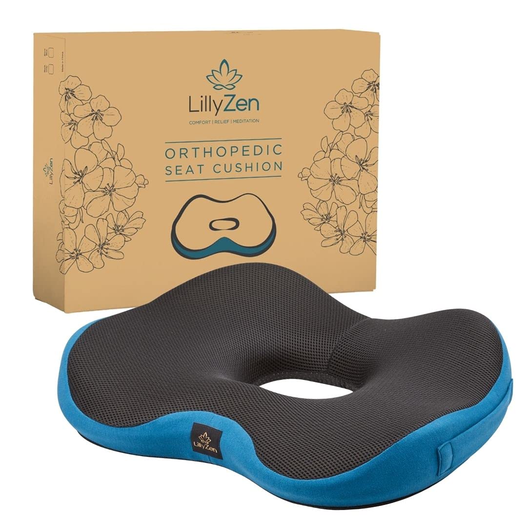 LILLYZEN Donut Pillow for Tailbone Pain Relief Memory Foam SEAT Cushion