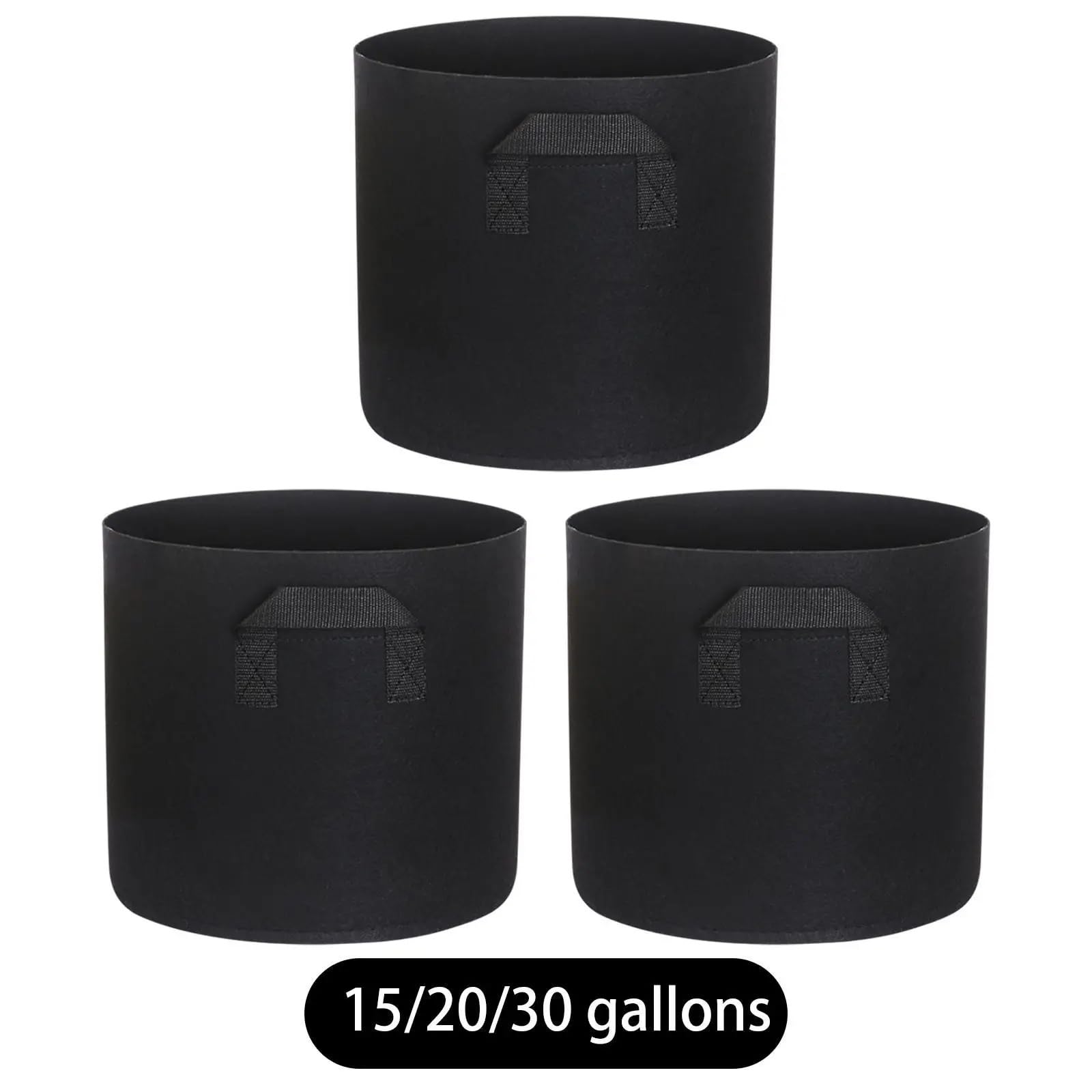 6 Bolsas de Cultivo, macetas prácticas for Plantas Interior, Balcones y Patatas(15 Gallon 45cmx35cm)