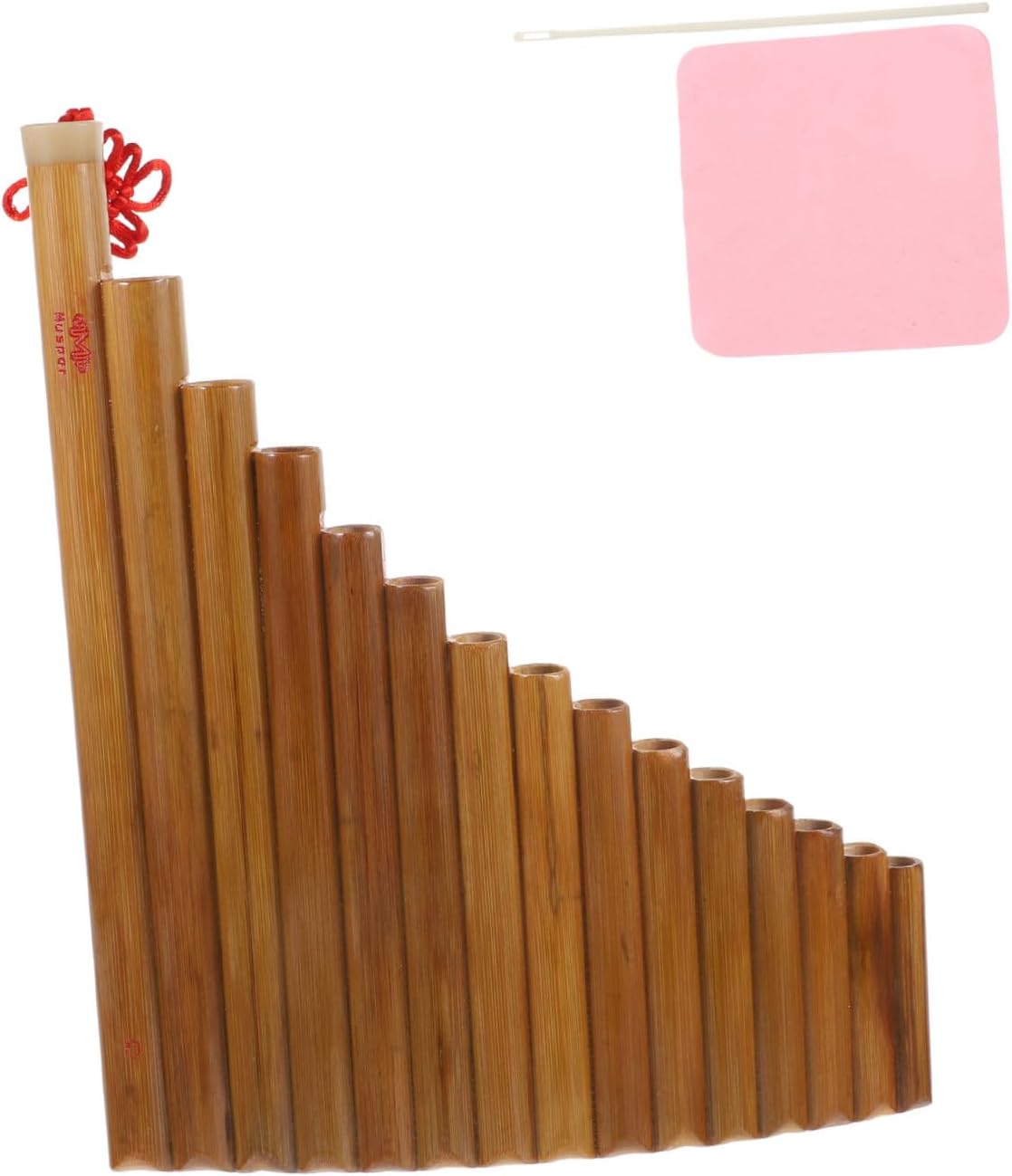 Key Pan Flute for Beginners Portable Student Musical Instrument with Precise Tone Brown Woodwind for Music Lovers and Hand Coordination Practice Random Color