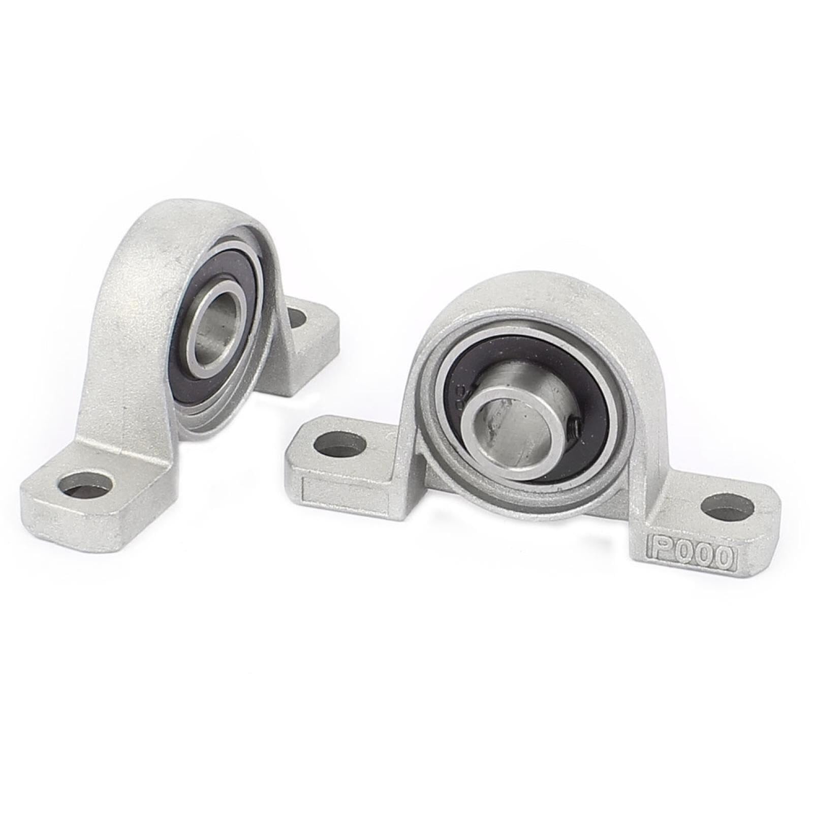 Soywim One Color Bearing, 2Pcs Kp000 10Mm Dia Bore Self Align Vertical Mounted Flange Bearing Pillow Block Wear Resistance
