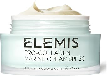 Elemis Pro-Collagen Night Cream, Marine Cream SPF 30 & Rose Marine Cream 30ml   Anti-Aging Moisturiser for Firming, Hydration & Radiant Skin