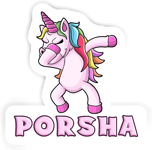 12 Stickers Porsha Unicorn (2pcs 5.5inch, 4pcs 2.50inch, 6pcs 1.8inch)