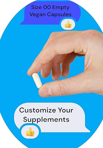 Miniatura 6 de T.E. Neesby - Cápsulas vacías veganas para píldoras, tamaño 00, 600 unidades, tapas transparentes, relleno de cápsulas de bricolaje