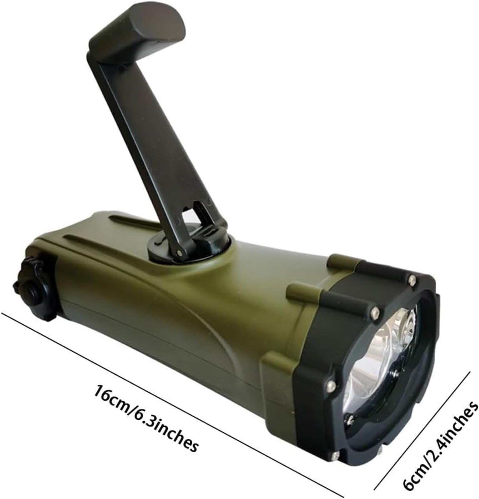 Torcia elettrica manuale manuale con luce commutabile, torcia elettrica dinamo ricaricabile tramite USB per uso domestico, torcia manuale impermeabile per esterni con manovella